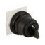 Picture of Selector switch head, Harmony 9001SK, plastic, standard handle, black, 30mm, 4 positions, stay put