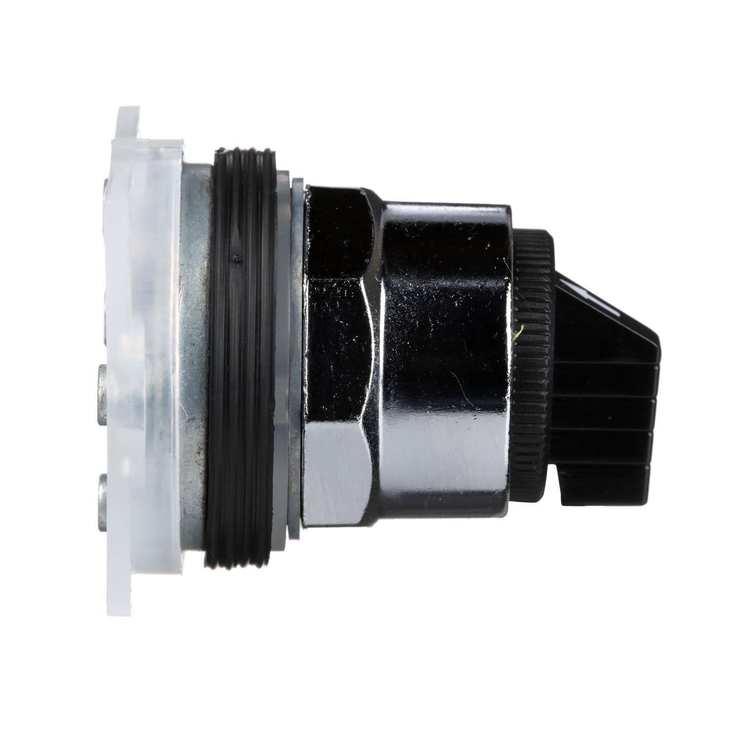 Picture of Head for selector switch, Harmony 9001K, metal, standard handle, black, 30mm, 3 positions, return both sides to center