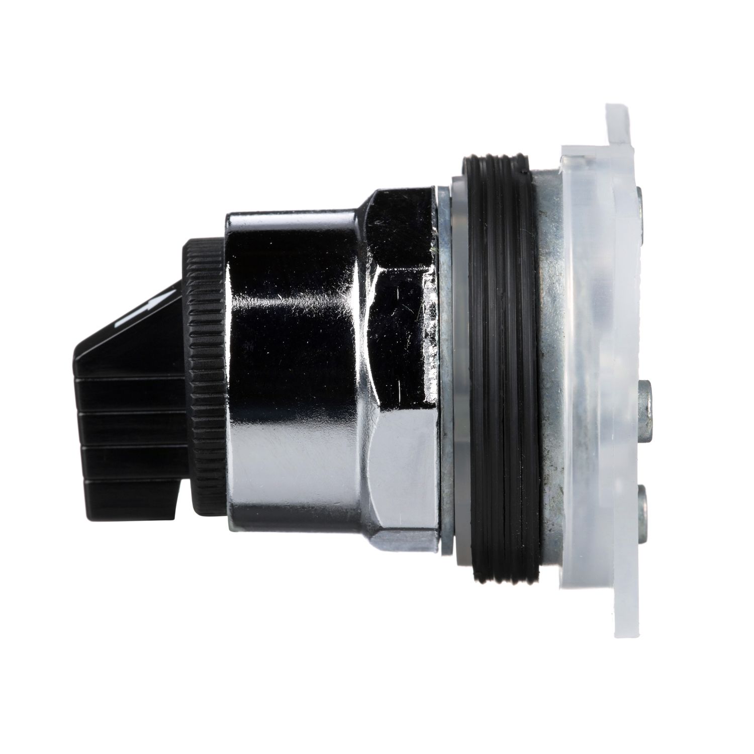 Picture of Head for selector switch, Harmony 9001K, metal, standard handle, black, 30mm, 3 positions, return both sides to center