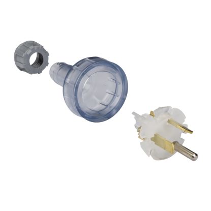 Picture of Plug, Standard Series, Flexible, Straight, 3 PIN, Round Earth PIN, 10A, 250V