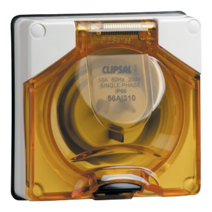 Picture of Socket Appliance Inlet, Clipsal - 56 Series, Ip56 3 PIN Less Enclosure