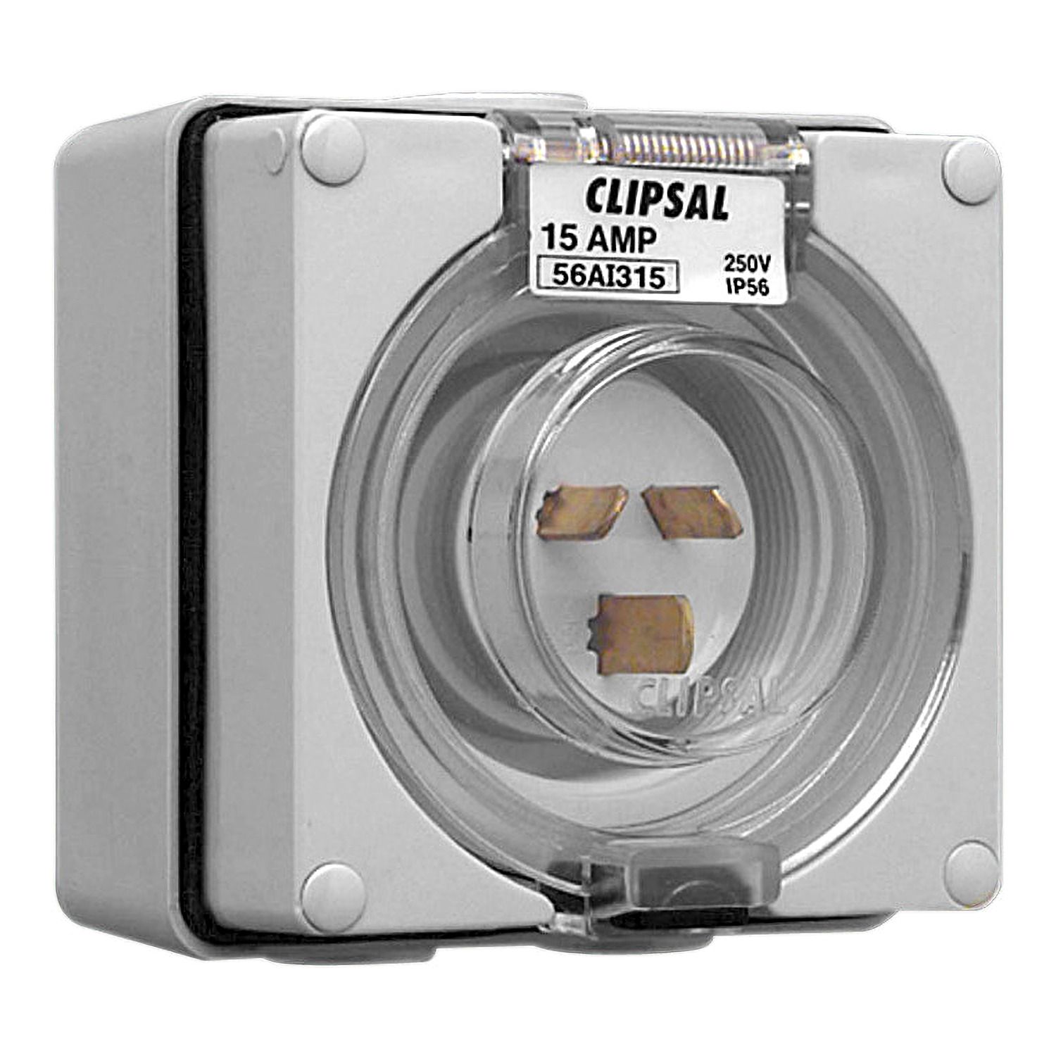 Picture of Appliance Inlet, Clipsal - 56 Series, IP66, 250V 15A - 3 Flat Pins