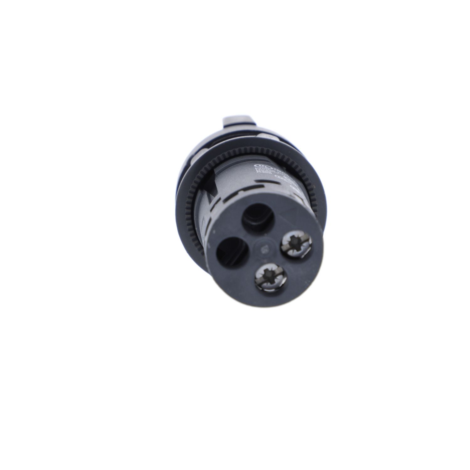 Picture of Monolithic selector switch, Harmony XB7, plastic, black, 22mm, stay put, 3 positions, stay put, 2NO