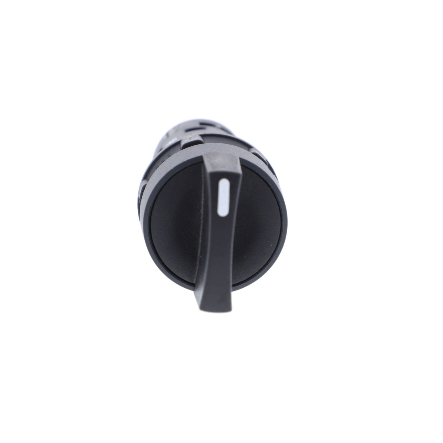 Picture of Monolithic selector switch, Harmony XB7, plastic, black, 22mm, stay put, 3 positions, stay put, 2NO