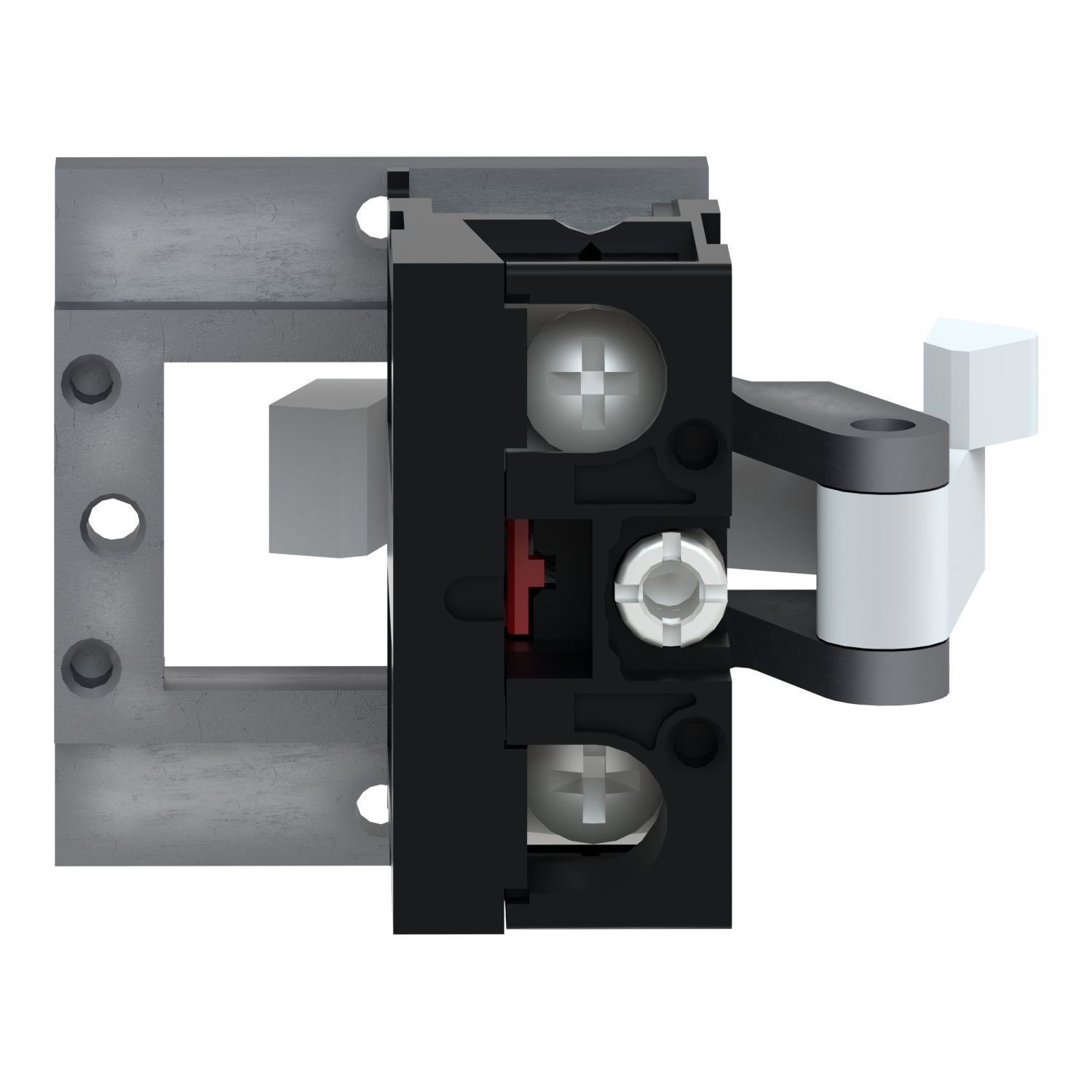 Picture of Single contact block, Harmony XAC, spring return, screw clamp terminal, 1NC
