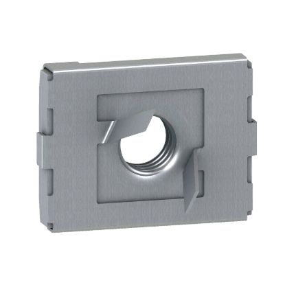 Picture of notched clamp nut M6 - for fixing mounting plate and rail on pre-drilled upright