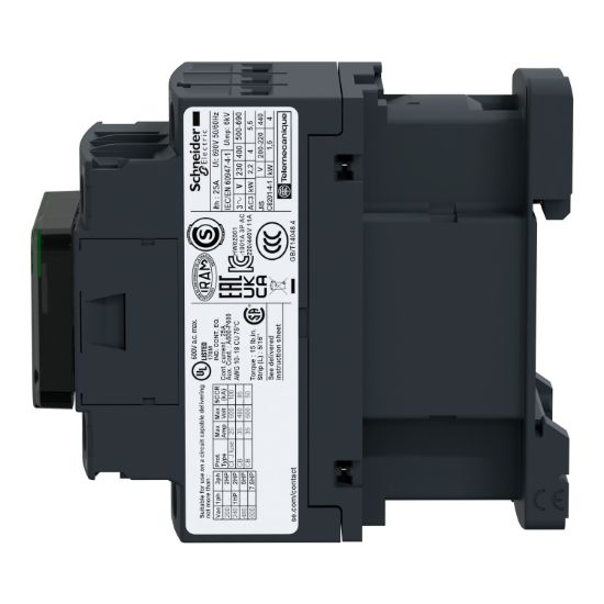 Picture of Contactor, TeSys D, 3P(3 NO), AC-3/AC-3e, 0 to 440V, 12A, 220VAC 50/60Hz coil