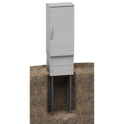 Picture of 4 PVC semi-underground install. feet h750mm for polyester plinths ZM, ZA and ZZ