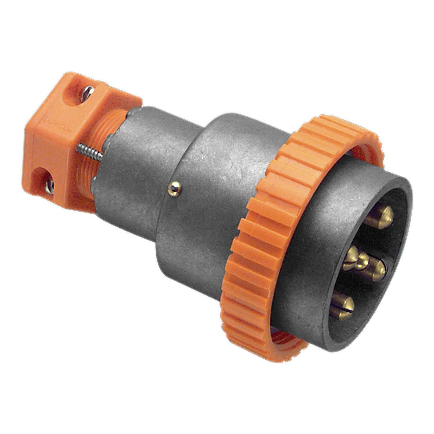 Picture of Multi Phase Plug, Metal Clad, 500V, 32A, 5 Round PIN, with Plastic Screw Ring