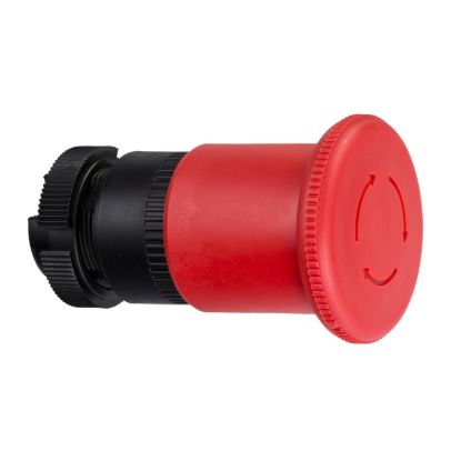 Picture of Head for emergency switching off push button, Harmony XAC, red mushroom 40mm, latching turn to release, unmarked