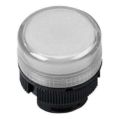 Picture of Head for pilot light, Harmony XAC, for incandescent bulb, plastic, white cap, 22mm