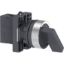 Picture of Complete selector switch, Easy Harmony XA2, plastic, black, 22mm, long handle, 2 positions, stay put, 1NO