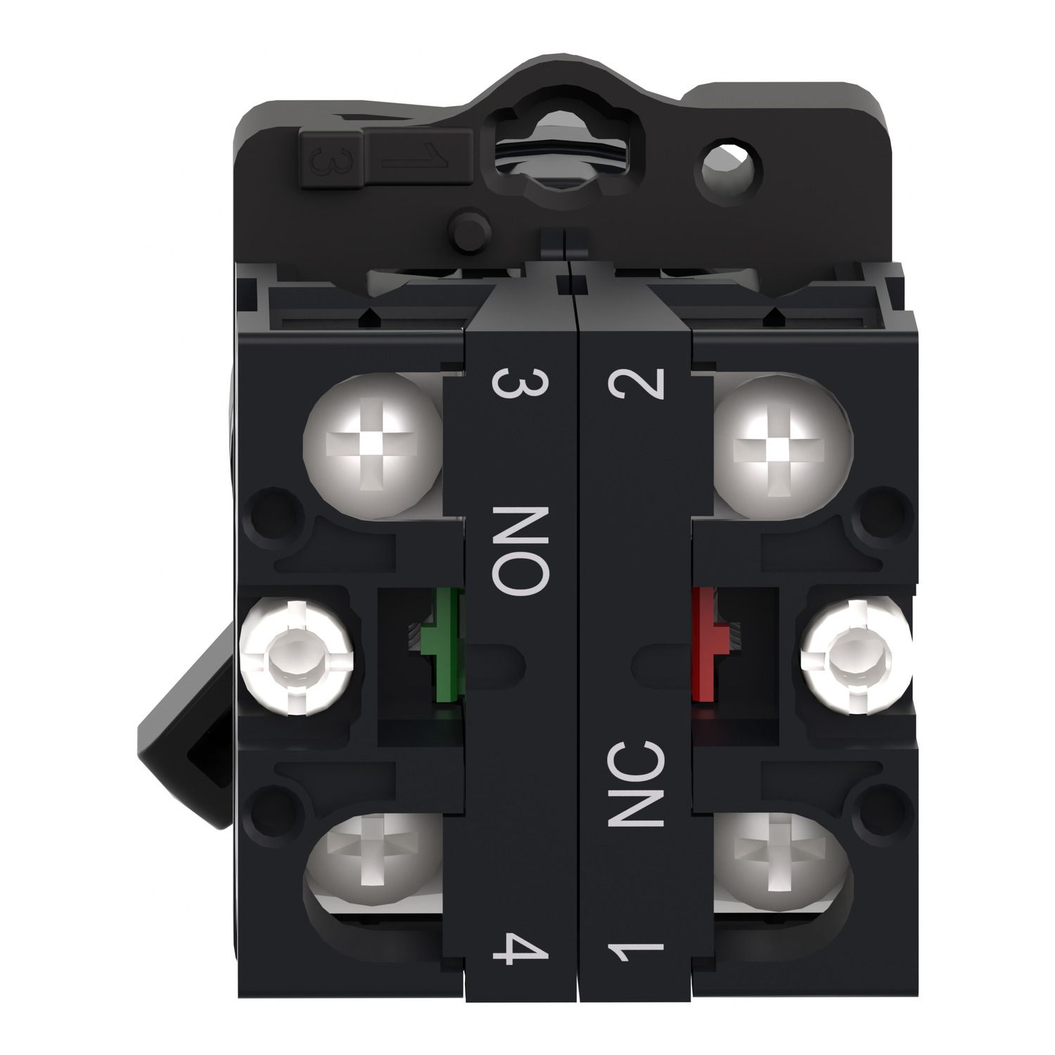 Picture of Complete selector switch Easy Harmony XA2, plastic, black, 22mm, long handle, 2 positions, stay put, 1NO + 1NC