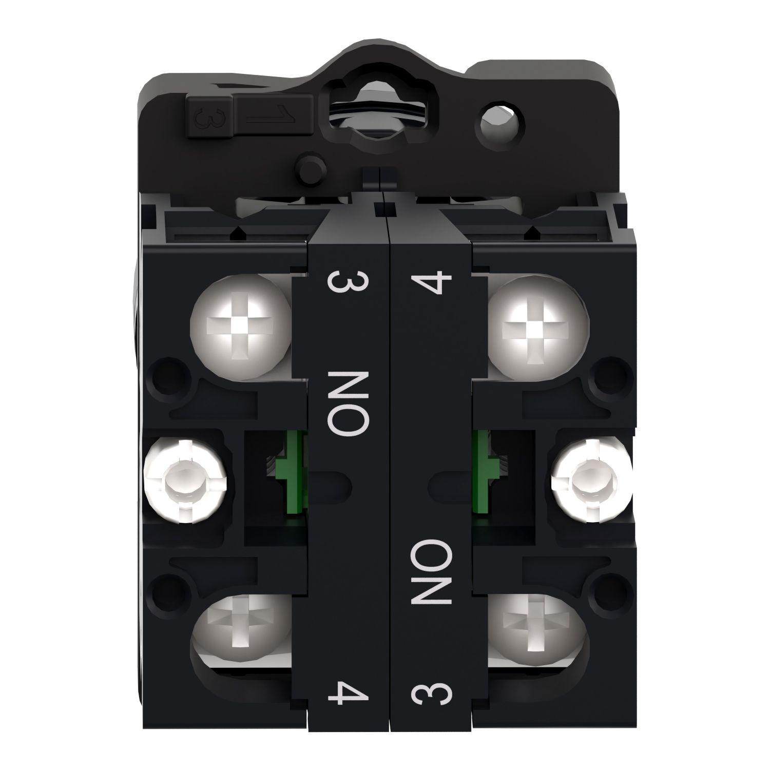 Picture of Complete selector switch, Easy Harmony XA2, plastic, black, 22mm, key 455, 2 positions, stay put, 2NO