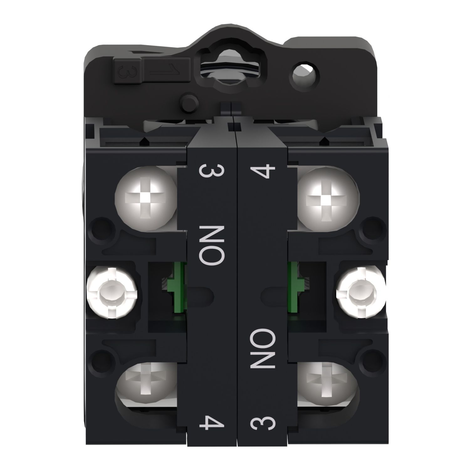 Picture of Complete selector switch, Easy Harmony XA2, plastic, black, 22mm, long handle, 3 positions, stay put, 2NO