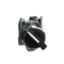 Picture of Selector switch, Harmony XB4, metal, black, 22mm, 2 positions, stay put, 1NO