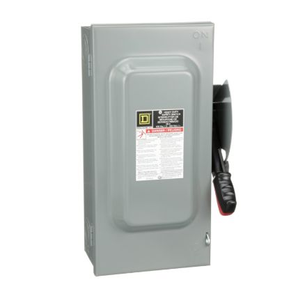 Picture of Safety switch, heavy duty, fusible, 60A, 3 wire, 3 pole, 50hp, 600VAC/DC, NEMA 1