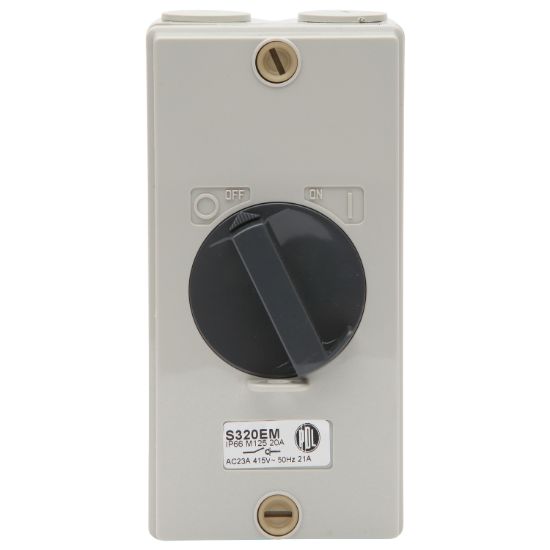 Picture of 1-Way Enclosed Main Switch; 20A, 415VAC, 50 Hz, 3P, White