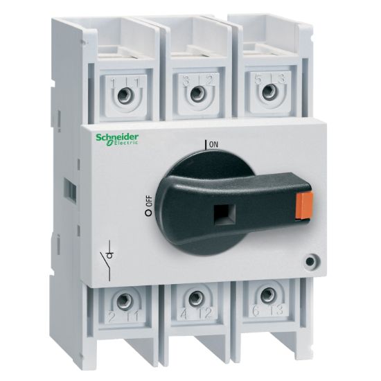 Picture of Disconnect switch, TeSys VLS, body switch, 125A, 60HP at 480VAC, UL98, three phase, 50kA SCCR, size 2,  DIN rail mount