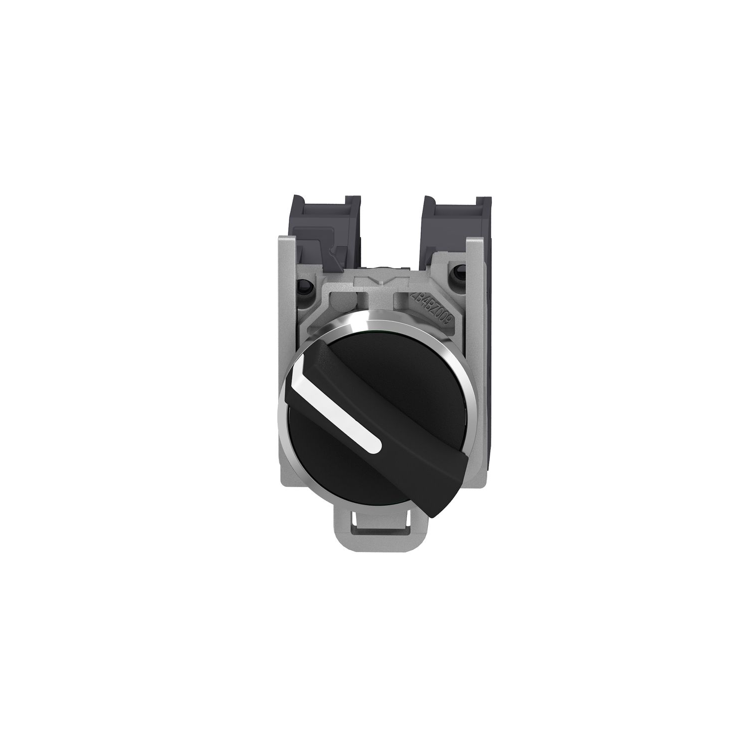 Picture of Selector switch, Harmony XB4 - ATEX D, metal, 22mm, 2 positions, black standard handle, stay put, screw clamp terminals, 1NO + 1NC