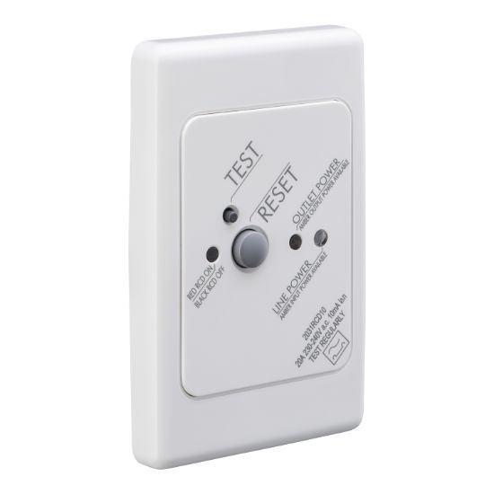 Picture of Residual Current Circuit Breaker, Medilec, 2 Pole, 20A, 10mA, 250V, Vertical