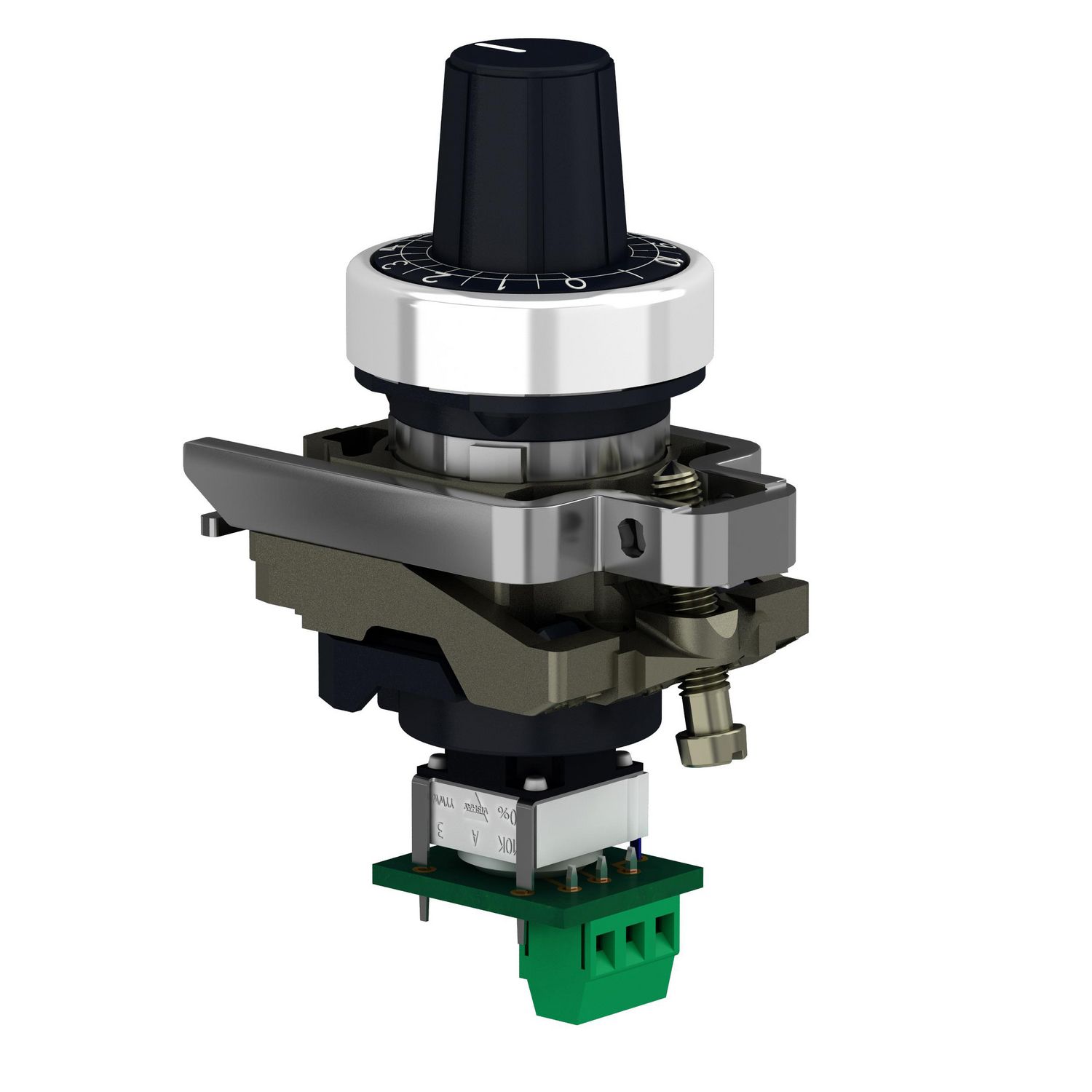 Picture of Complete potentiometer, Harmony XB4, metal, 22mm, 4K7