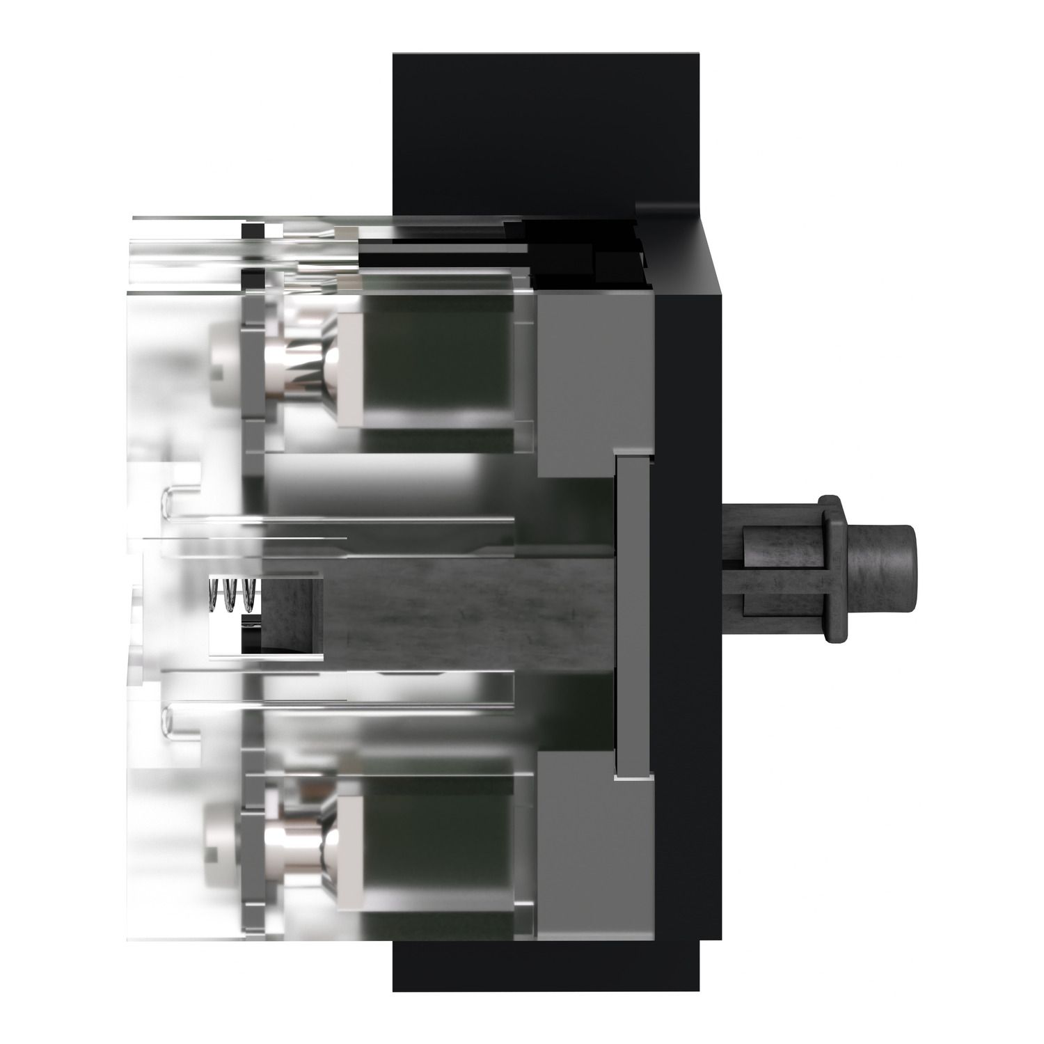 Picture of Single contact block, Harmony XAC, spring return, 2 speed, spring return, front mounting, 2NO