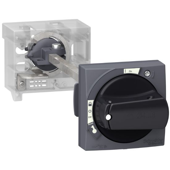 Picture of Extended rotary handle kit, TeSys U, IP54, black handle, without trip indication