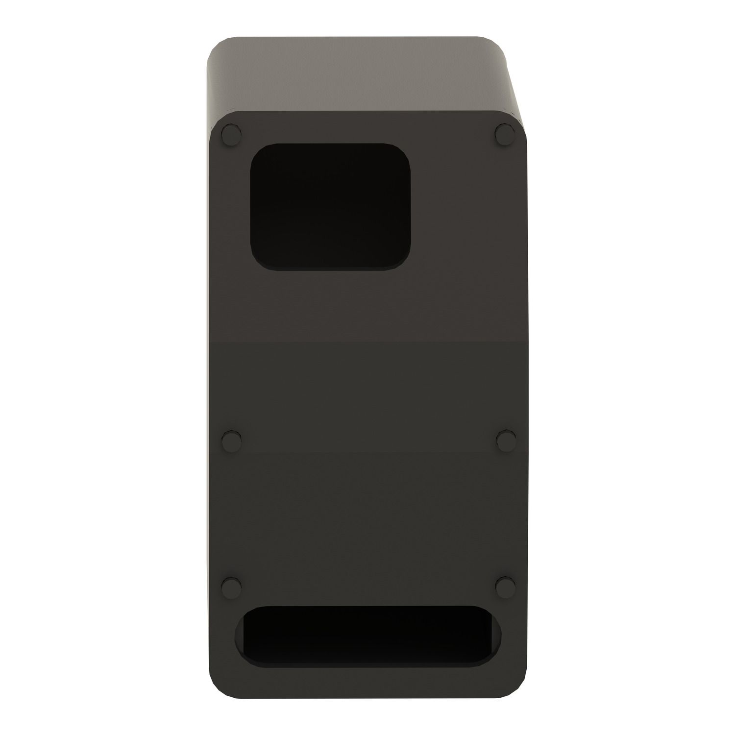 Picture of Push button for control circuit, Harmony XAC, plastic, black, booted, 0...15V DC, 1 NO + 1 NC at start of travel, 1 NO at end of travel