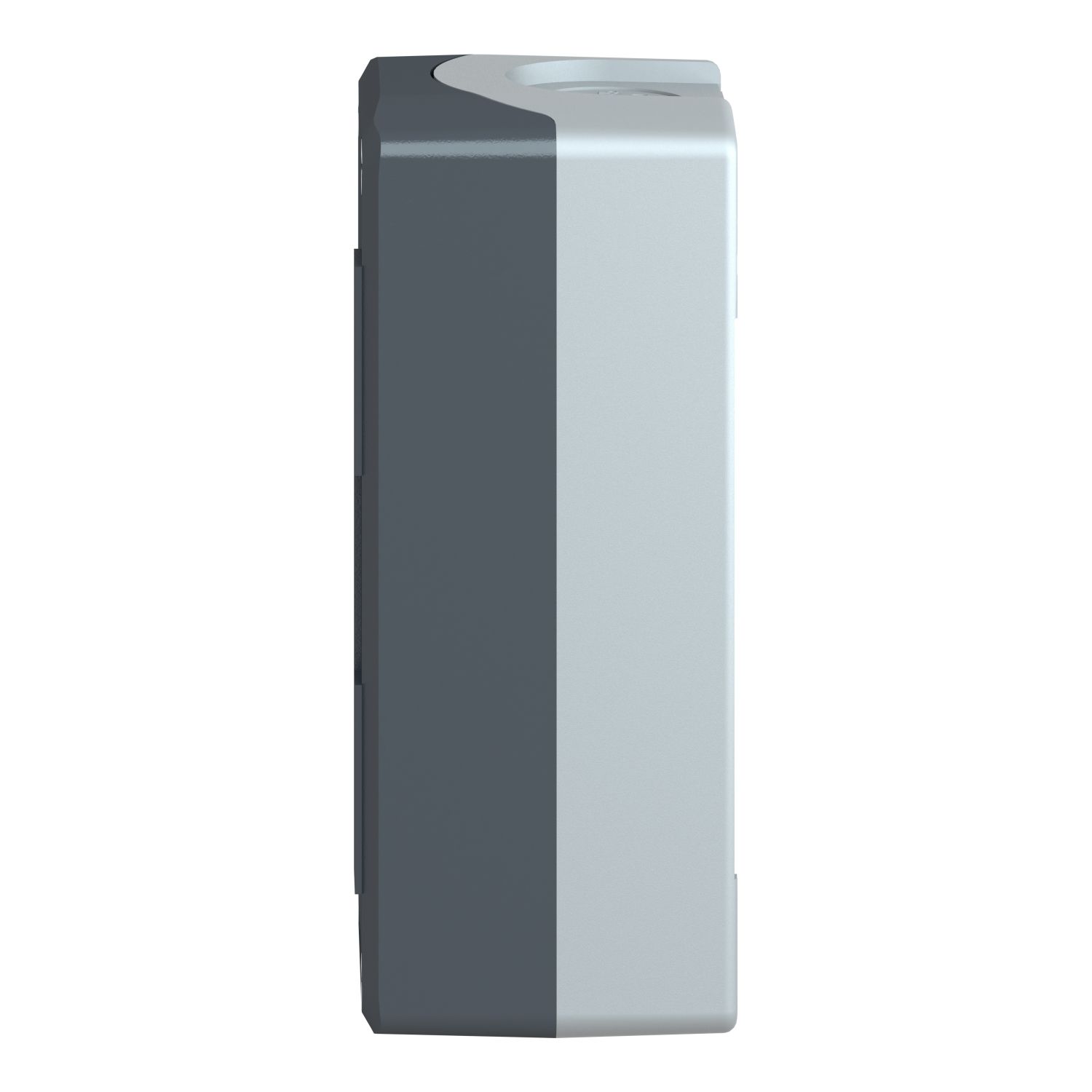 Picture of Empty control station, Harmony XALD, XALK, plastic, dark grey lid, light grey base, 3 cut out, UL CSA certified