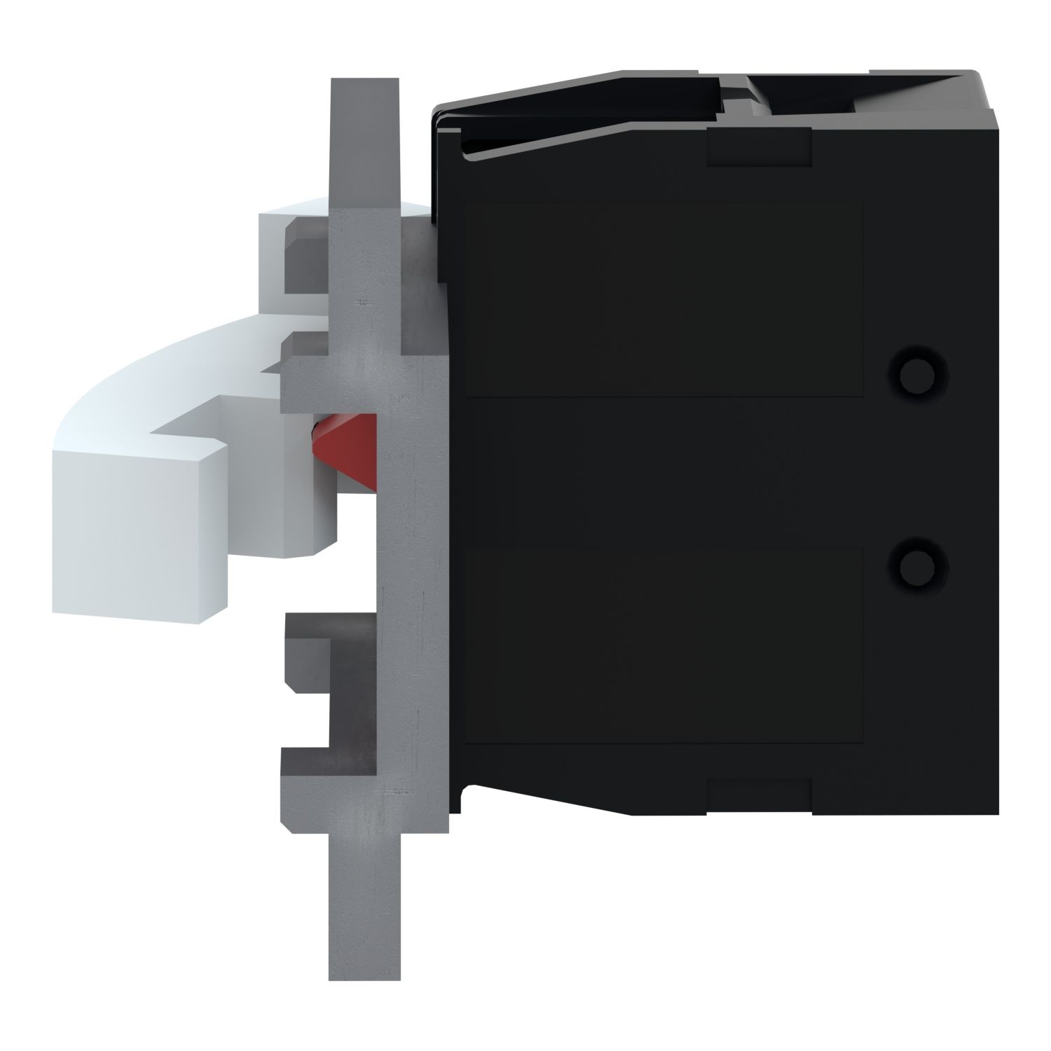 Picture of Single contact block, Harmony XAC, spring return, screw clamp terminal, 2NC