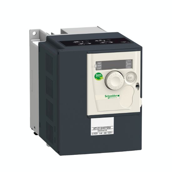 Picture of Variable speed drive ATV312, Altivar 312, 1.1kW, 3.2kVA, 48W, 380..500 V, 3-phase supply