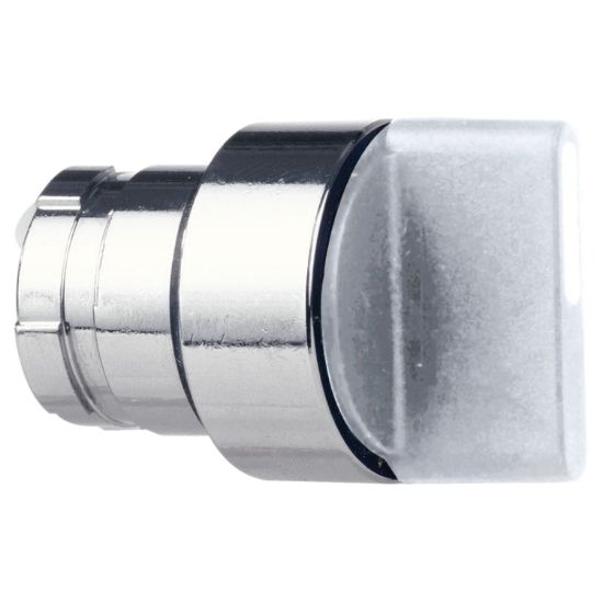 Picture of illuminated selector switch head - 2 positions - Ø 22 - clear