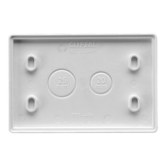 Picture of BLOCK MTG PVC BACK PLT 449