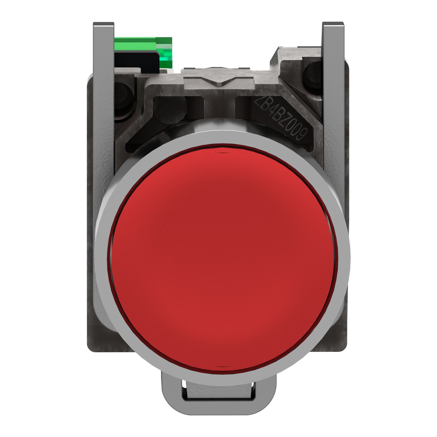 Picture of Wireless and batteryless transmitter, Harmony XB5R, push button, metal, red, 22mm, spring return