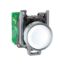 Picture of Wireless and batteryless transmitter, Harmony XB5R, push button, metal, white, 22mm, spring return