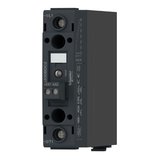 Picture of single phase panel, Harmony Solid State Relays, 35A, DIN rail mount, random switching, input 90…280 V AC DC,  output 48...600 V AC