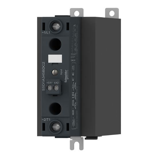 Picture of single phase panel, Harmony Solid State Relays, 60A, DIN rail mount, zero voltage switching, input 90...280 V AC DC,  output 48...600 V AC