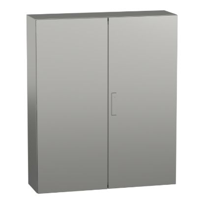 Picture of Wall mounted enclosure, Spacial S3X, stainless steel 304L,double plain door, 1200x1000x300mm, IP55