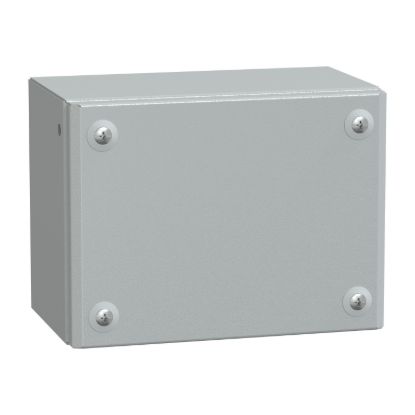 Picture of Metal industrial box plain door H150xW200xD120 IP66 IK10 RAL 7035