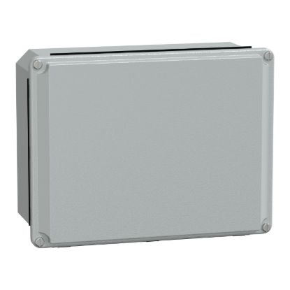 Picture of Metal industrial box - low plain cover - H206xW156xD83 - IP55 - grey RAL 7035