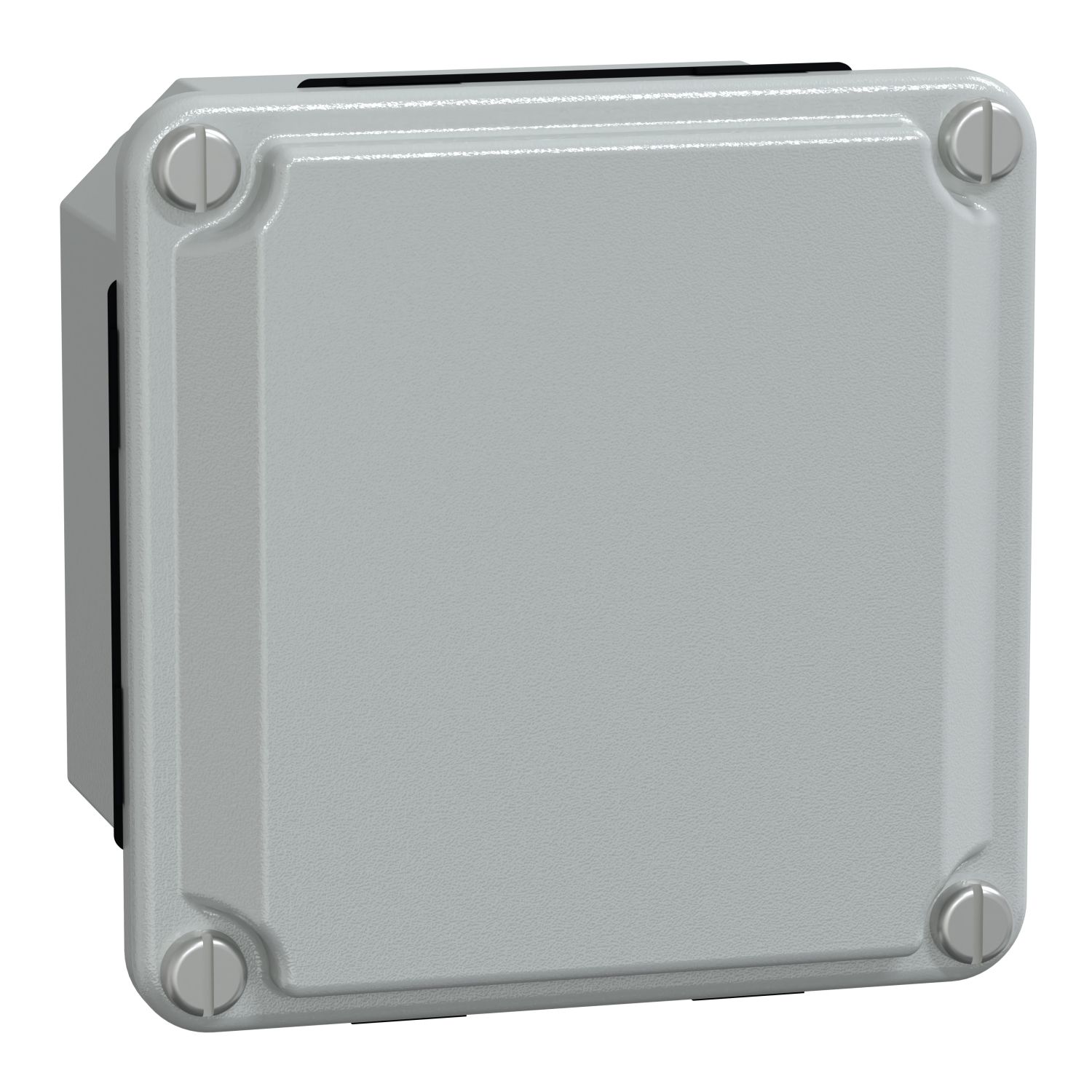 Picture of Metal industrial box - low plain cover - H85xW85xD49 - IP55 - grey RAL 7035