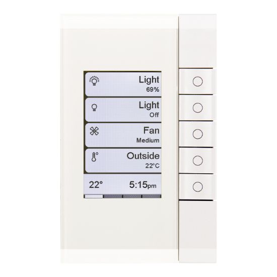 Picture of Wall Plate, C-Bus eDLT, Saturn, Enhanced Dynamic Labelling Technology, 5 Key Grid