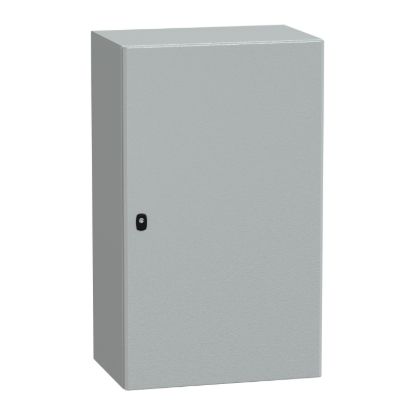 Picture of Wall mounted steel enclosure, Spacial S3D, plain door, with mounting plate, 1000x600x400mm, IP66, IK10
