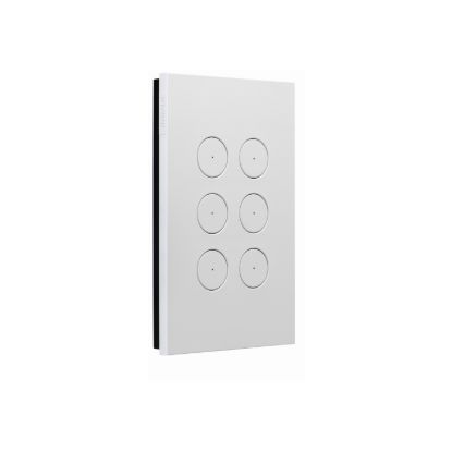 Picture of Push Button Switch, Saturn Zen, LED, 6 Gang, 250V, 16AX/20A