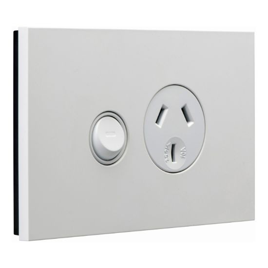 Picture of Single Power Point, Saturn Zen, Horizontal Mount, 250V, 10A