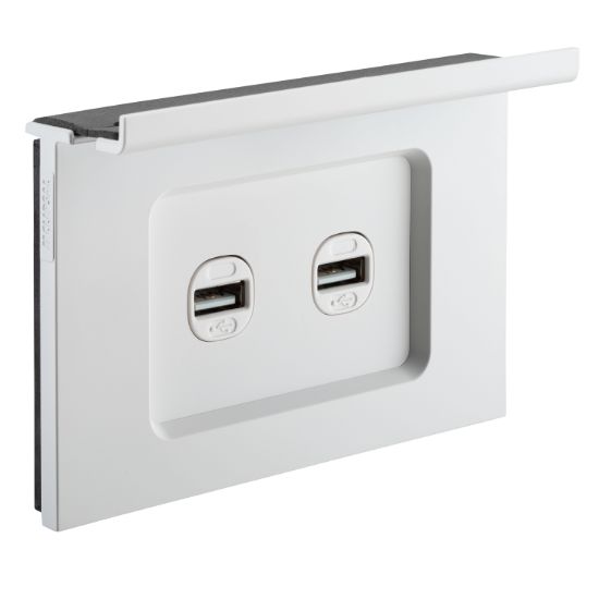 Picture of Dual USB Charging Station, Saturn Zen, With Shelf, Type A