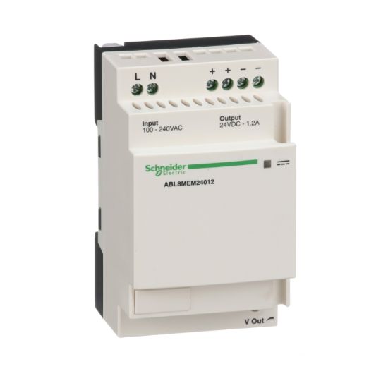 Picture of Regulated Switch Power Supply, Phaseo ABL7 ABL8, 1 or 2 phase, 100..240V AC, 24V, 1.2A