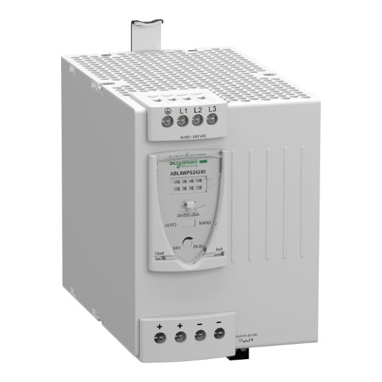 Picture of Regulated Switch Power Supply, Phaseo ABL7 ABL8, 3 phase, 380..500V AC, 24V, 20A