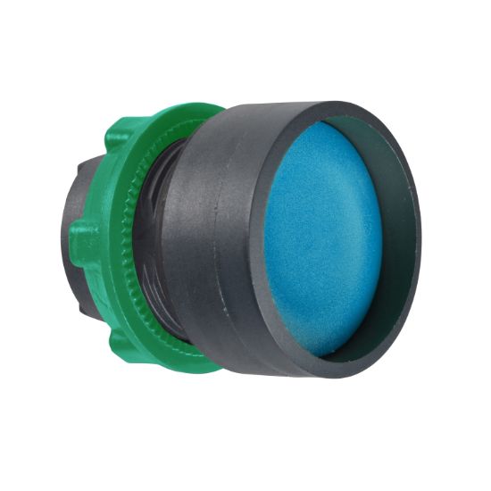 Picture of Head for non illuminated push button, Harmony XB5, XB4, blue recessed pushbutton 22mm spring return unmarked